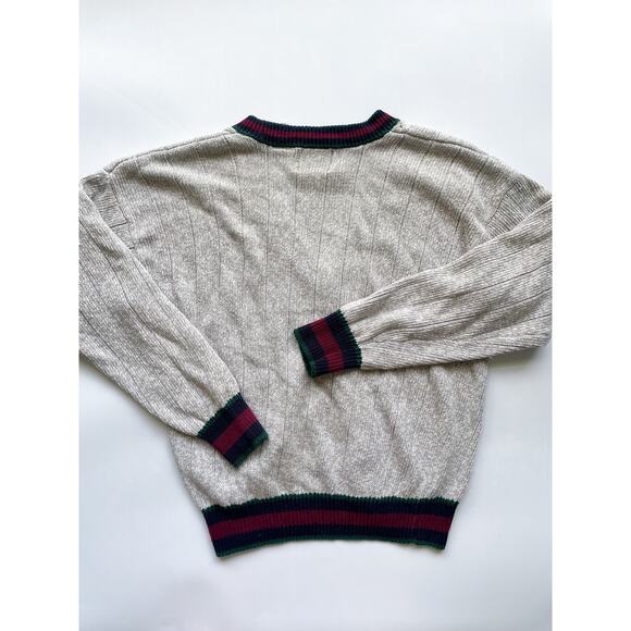 Vintage Sears Roebuck Knit Varsity Cardigan Sweater Size L - Picture 7 of 7